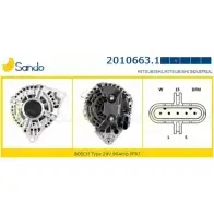 Генератор SANDO Audi A4 (B5) 1 1994 – 2000 LIL0PN 95N9D D 2010663.1