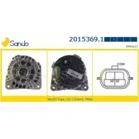 Генератор SANDO CD46W 2015369.1 3UBMH U Renault Laguna (BG) 2 Хэтчбек 2.0 16V (BG1Y) 204 л.с. 2005 – 2007