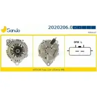 Генератор SANDO Renault Espace (JK0) 4 Минивэн 3.5 V6 (JK00. JK0F. JK0P. JK0S. JK0W) 241 л.с. 2002 – 2025 2020206.0 HZO35 U T8CCB
