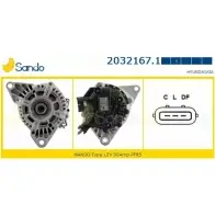 Генератор SANDO 2032167.1 KRJ2C 0 PVQX Hyundai i20 (PB, PBT) 1 Хэтчбек 1.4 CRDi 90 л.с. 2008 – 2015
