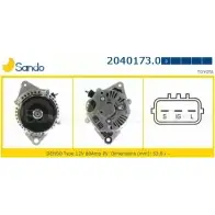 Генератор SANDO VFQA30 2040173.0 X2S H8VD Toyota Carina (T190) 2 Хэтчбек 2.0 D (CT190) 73 л.с. 1992 – 1996