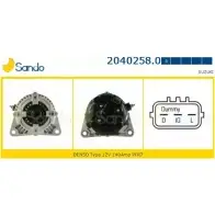 Генератор SANDO 2040258.0 8 006P0 Suzuki Grand Vitara (JT, TE, TD) 2 Кроссовер 1.9 DDiS AWD (JT419. TD44. JB419WD. JB419xD) 129 л.с. 2005 – 2015 E61ZU3