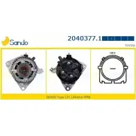 Генератор SANDO 2040377.1 R7 12TEB X3B6T Toyota Auris (E180) 2 2012 – 2018