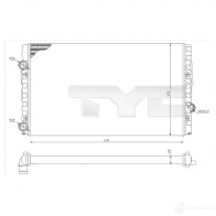 Радиатор охлаждения двигателя TYC 7370051r Volkswagen Golf 3 (1H1) Хэтчбек 1.9 TDI 90 л.с. 1993 – 1997 8717475041668 LA12T 6