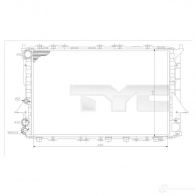 Радиатор охлаждения двигателя TYC 710907 VS5U0 KN 8717475024999 7020027
