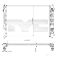 Радиатор охлаждения двигателя TYC 710889 XOWLR YE 7020003 8717475029901