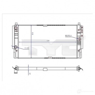 Радиатор охлаждения двигателя TYC BUW QU9D 7370068r Volkswagen Transporter (T4) 4 Автобус 2.8 VR 6 140 л.с. 1995 – 2000 8717475101935