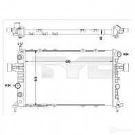 Радиатор охлаждения двигателя TYC E 3ISGU 7250040r Opel Zafira (A) 1 Минивэн 2.2 DTI 16V (F75) 117 л.с. 2002 – 2005 8717475094961