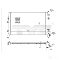 Радиатор охлаждения двигателя TYC 7370066 8717475102024 Volkswagen Caddy (SA) 4 2015 – 2020 V085 DZ5