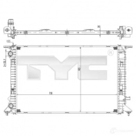 Радиатор охлаждения двигателя TYC 7020036 7E8 P3 Audi A6 (C7) 4 Универсал 2.0 Tdi 163 л.с. 2011 – 2018 8717475084764