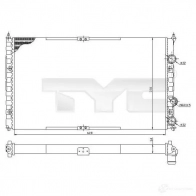 Радиатор охлаждения двигателя TYC 7370057 JBO PT Volkswagen Caddy (9K9B) 2 Минивен 8717475050288