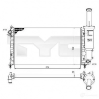 Радиатор охлаждения двигателя TYC 8717475050264 7090013 Fiat Punto (188) 2 Хэтчбек 1.2 16V 80 (1833, 235, 253, 255, 333, 353, 639 80 л.с. 1999 – 2006 AKA S4W