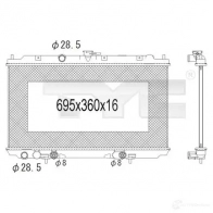 Радиатор охлаждения двигателя TYC Y3PHN5 R 8717475048698 Nissan Almera (N16) 2 Хэтчбек 1.8 128 л.с. 2001 – 2006 7241015