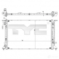 Радиатор охлаждения двигателя TYC 7020037 8717475084771 V PHMA5O Audi A6 (C7) 4 Седан 2.0 Tfsi 220 л.с. 2013 – 2018