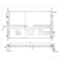 Радиатор охлаждения двигателя TYC 710987 7100047 70LQ BLH 8717475029871
