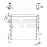 Радиатор охлаждения двигателя TYC 8717475077339 7100055r N2 A0BRZ Ford KA 1 (CCQ, RB) 1996 – 2008