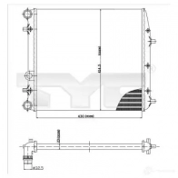 Радиатор охлаждения двигателя TYC 711203 8717475025071 7370013 2498 ZHX