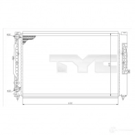 Радиатор охлаждения двигателя TYC 7370007 711198 ZZ SPQ 8717475025040