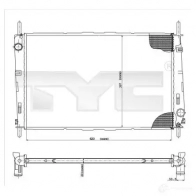 Радиатор охлаждения двигателя TYC Ford Mondeo 3 (GE, B5Y) Хэтчбек 2.0 16V 146 л.с. 2000 – 2007 8717475021318 7100046 7 609828