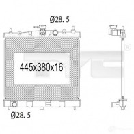 Радиатор охлаждения двигателя TYC Nissan Micra 8717475048827 7241006 NJ09A 0