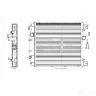 Радиатор охлаждения двигателя TYC 711150 B0I7 Q 7350012 8717475041644