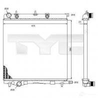 Радиатор охлаждения двигателя TYC Citroen C3 Pluriel 1 (HB, PF1) 2002 – 2009 8717475050233 7050068 L JWMF