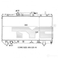 Радиатор охлаждения двигателя TYC 72ODM 0 8717475041682 Toyota Carina (T190) 2 Универсал 7360097