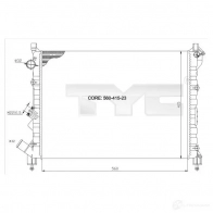 Радиатор охлаждения двигателя TYC Renault Laguna (B56) 1 Хэтчбек 8717475033366 7280036 24K6 ZB