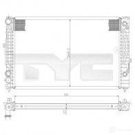 Радиатор охлаждения двигателя TYC E J15O 710891 7020009 8717475029956