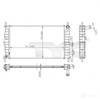 Радиатор охлаждения двигателя TYC Ford Fiesta 4 (DX, JA, JB) Хэтчбек 8717475021240 DADC G6 7100025