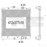 Радиатор охлаждения двигателя TYC 8717475048506 Mitsubishi Lancer 6 (C6, C7) Хэтчбек 7231013 E9IY PL