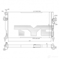 Радиатор охлаждения двигателя TYC 5AR D24 7250034r Opel Corsa (C) 3 Хэтчбек 1.7 DTI (F08. F68) 75 л.с. 2000 – 2009 8717475077254