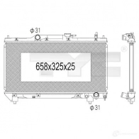 Радиатор охлаждения двигателя TYC Toyota Avensis (T220) 1 Хэтчбек 2.0 (ST220) 128 л.с. 1997 – 2000 3GG2 5 8717475049053 7361019