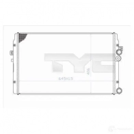 Радиатор охлаждения двигателя TYC 8717475030174 ZF V337 7370009 Renault Megane (KA) 1 Универсал 1.9 dTi (KA1U) 80 л.с. 2001 – 2003