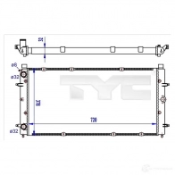 Радиатор охлаждения двигателя TYC F9CZ49 Z 8717475095098 7370059r Volkswagen Transporter (T4) 4 Фургон 2.4 D 78 л.с. 1990 – 1998