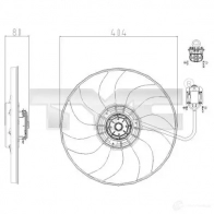 Вентилятор радиатора TYC 8250019 8717475084573 BX4 Q8XR Opel Astra (J) 4 Хэтчбек 1.7 CDTI (68) 110 л.с. 2009 – 2015