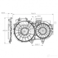 Вентилятор радиатора TYC 8020053 Audi A4 (B7) 3 Универсал 2.0 Tdi Quattro 163 л.с. 2006 – 2008 8717475069853 FI PCM