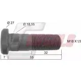 Болт колеса CASALS F5PW9P 21198 1268829677 DRAHB ZA