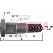 Болт колеса CASALS 21306 3A9N 1 8GBWW 1268830187