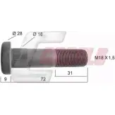 Болт колеса CASALS Z2K2FN 1268830271 21390 JBM 9D0