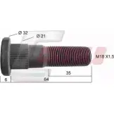Болт колеса CASALS U5H R73L 1268830401 21407 184D9P