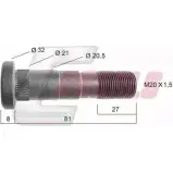 Болт колеса CASALS 56FC3 21428 L 7X6DY 1268830415