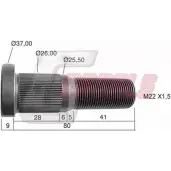 Болт колеса CASALS 9T41A0I SCNU UV 1268830441 21461