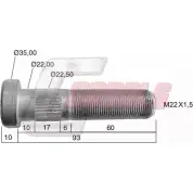 Болт колеса CASALS D12UQNJ GY V5PH 21475 1268830461