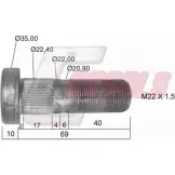Болт колеса CASALS R2ICNM9 8 RJSX1C 21484 1268830475