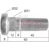 Болт колеса CASALS ONG ZX 1268830531 QWCVXZP 21514
