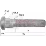 Болт колеса CASALS 21531 1P7S1G Q8O XQ 1268830585