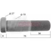 Болт колеса CASALS DPVSH3 7H M9F 21537 1268830607