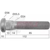 Болт колеса CASALS 1268830609 CXN7I2K 21538 3 FUFGO