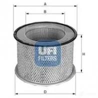 Воздушный фильтр UFI 8003453095526 27.052.00 1 6GAUS Ford C-Max 2 (CB7, С344) 2010 – 2019